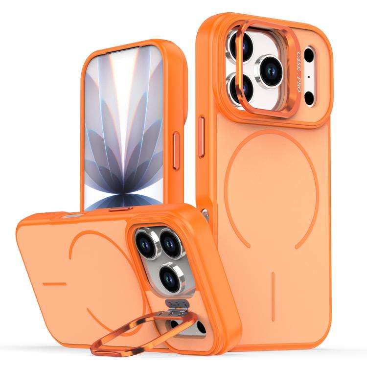Bright Color Contrast Skin-feel Camera Bracket Magsafe Phone Case, For iPhone 18 Pro, For iPhone ...