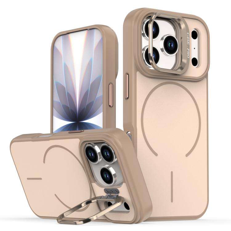 Bright Color Contrast Skin-feel Camera Bracket Magsafe Phone Case, For iPhone 18 Pro, For iPhone ...