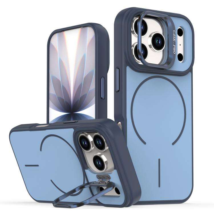Bright Color Contrast Skin-feel Camera Bracket Magsafe Phone Case, For iPhone 18 Pro, For iPhone ...