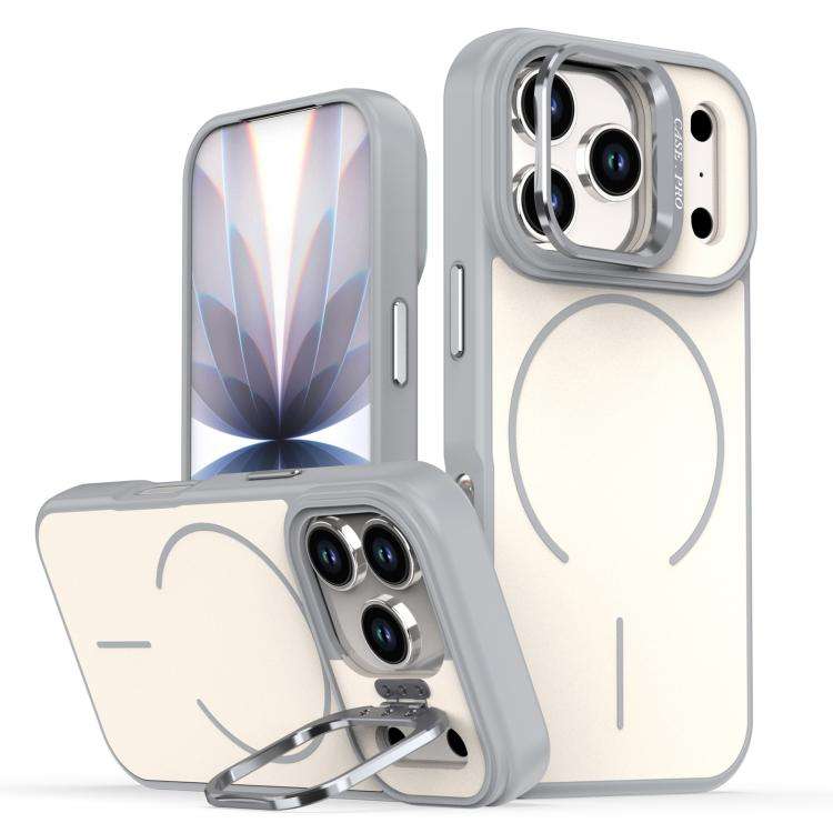 Bright Color Contrast Skin-feel Camera Bracket Magsafe Phone Case, For iPhone 18 Pro, For iPhone ...