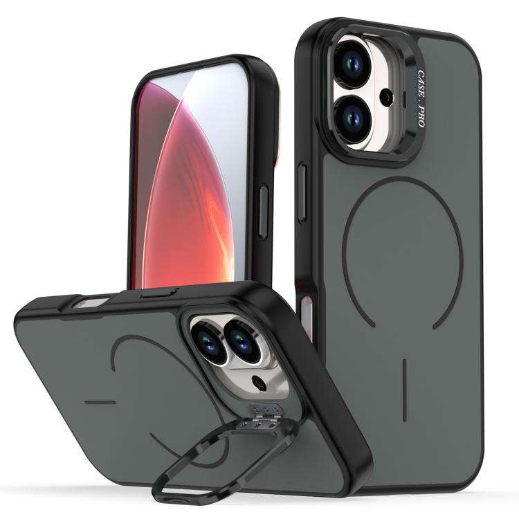 Bright Color Contrast Skin-feel Camera Bracket Magsafe Phone Case, For iPhone 18 Pro, For iPhone ...