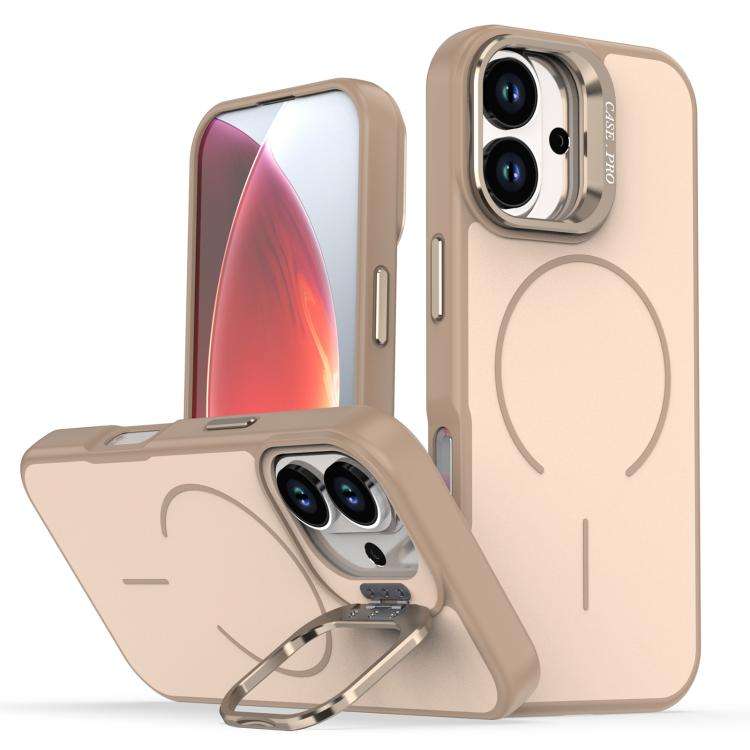 Bright Color Contrast Skin-feel Camera Bracket Magsafe Phone Case, For iPhone 18 Pro, For iPhone ...