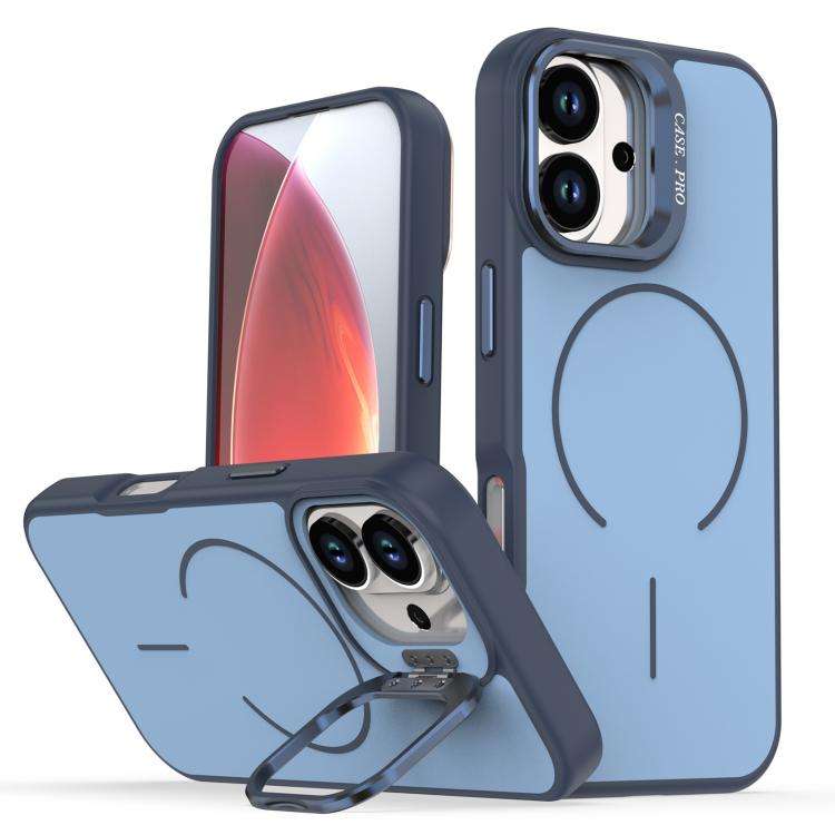 Bright Color Contrast Skin-feel Camera Bracket Magsafe Phone Case, For iPhone 18 Pro, For iPhone ...
