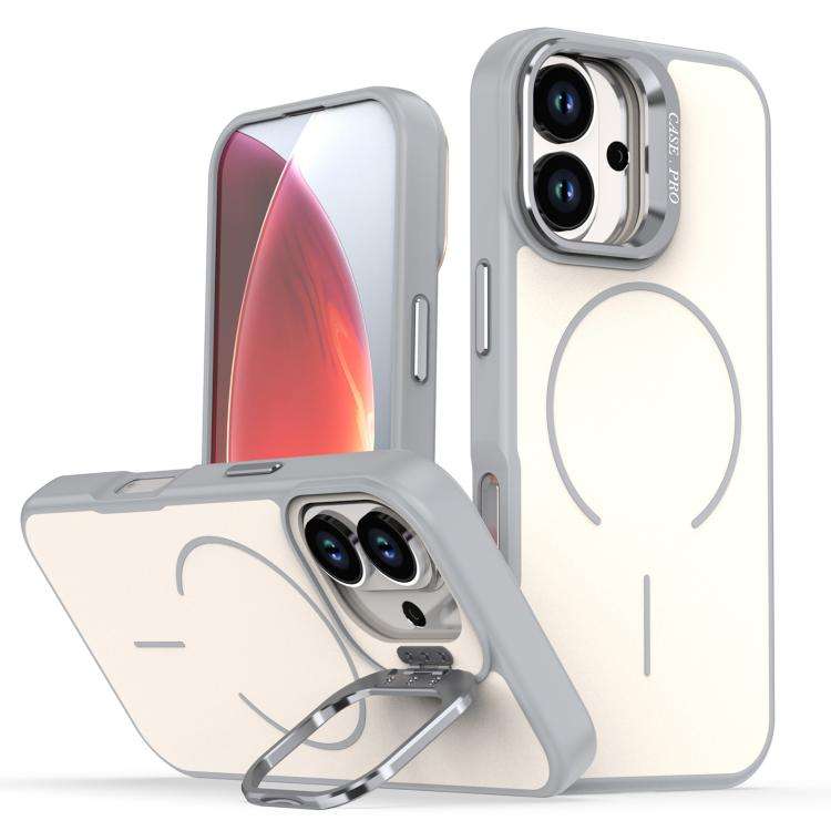 Bright Color Contrast Skin-feel Camera Bracket Magsafe Phone Case, For iPhone 18 Pro, For iPhone ...