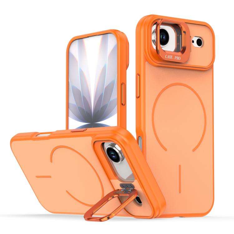 Bright Color Contrast Skin-feel Camera Bracket Magsafe Phone Case, For iPhone 18 Pro, For iPhone ...