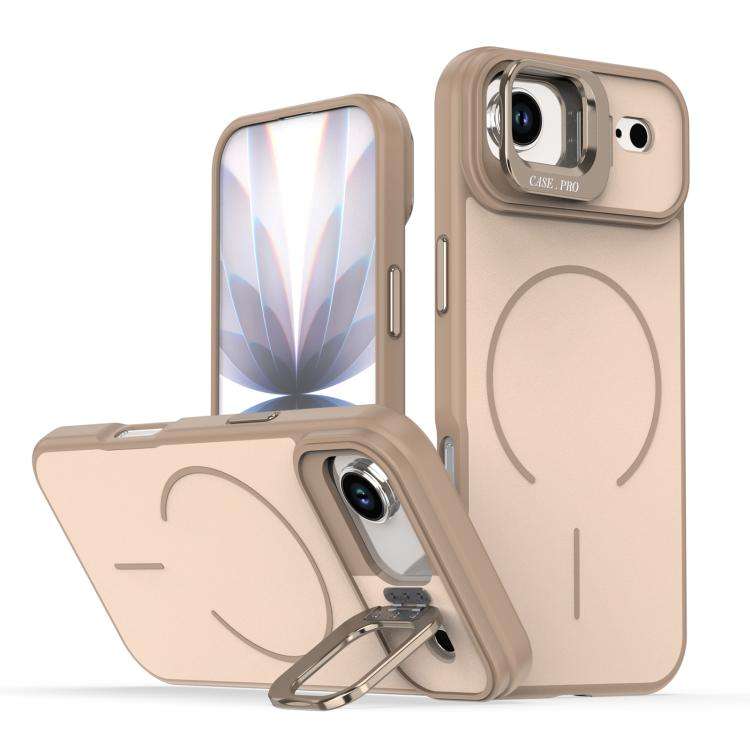 Bright Color Contrast Skin-feel Camera Bracket Magsafe Phone Case, For iPhone 18 Pro, For iPhone ...