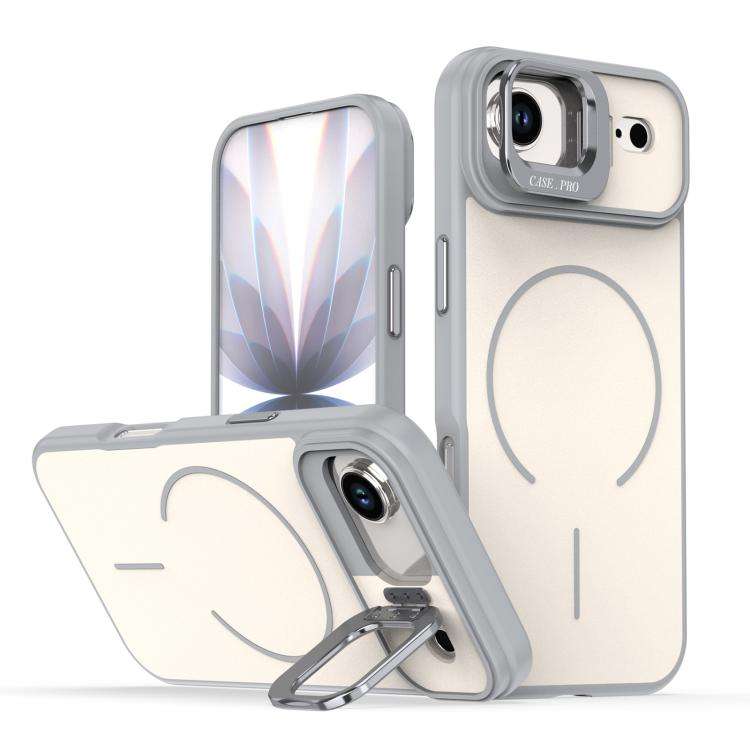 Bright Color Contrast Skin-feel Camera Bracket Magsafe Phone Case, For iPhone 18 Pro, For iPhone ...