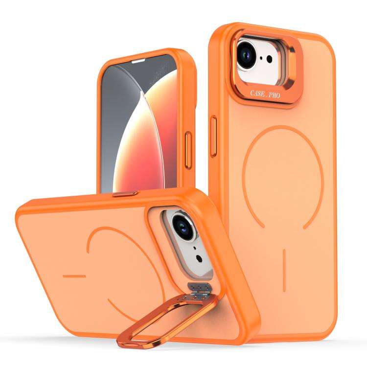 Bright Color Contrast Skin-feel Camera Bracket Magsafe Phone Case, For iPhone 18 Pro, For iPhone ...