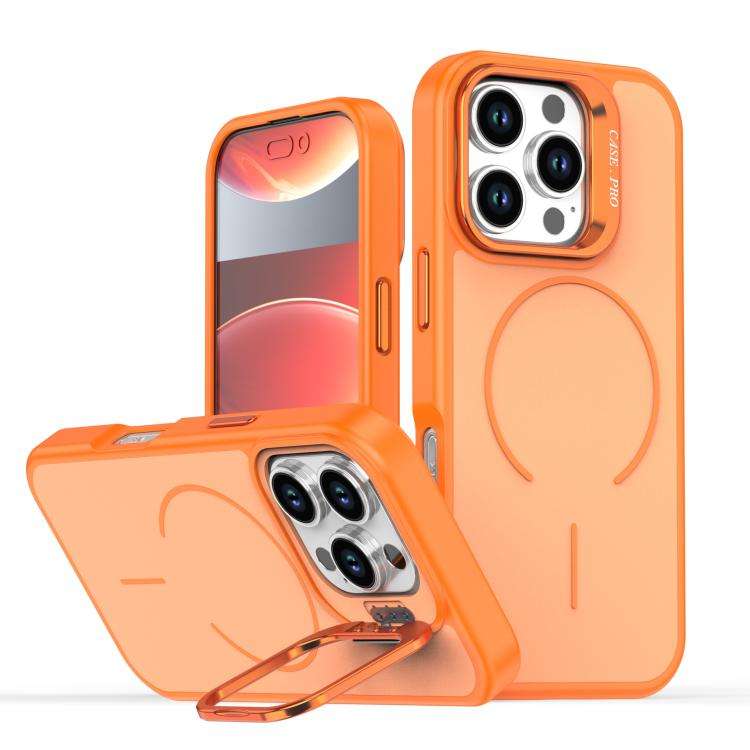 Bright Color Contrast Skin-feel Camera Bracket Magsafe Phone Case, For iPhone 18 Pro, For iPhone ...