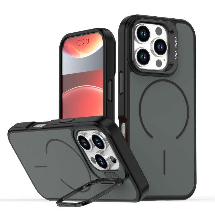 Bright Color Contrast Skin-feel Camera Bracket Magsafe Phone Case, For iPhone 18 Pro, For iPhone ...