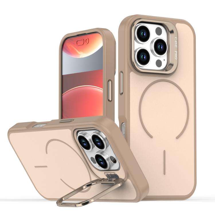 Bright Color Contrast Skin-feel Camera Bracket Magsafe Phone Case, For iPhone 18 Pro, For iPhone ...