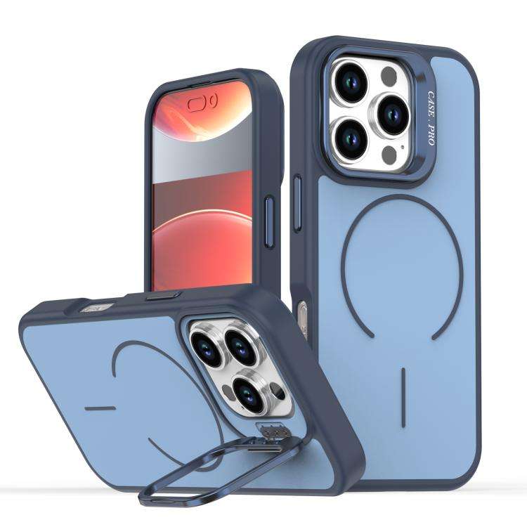 Bright Color Contrast Skin-feel Camera Bracket Magsafe Phone Case, For iPhone 18 Pro, For iPhone ...