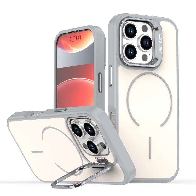 Bright Color Contrast Skin-feel Camera Bracket Magsafe Phone Case, For iPhone 18 Pro, For iPhone ...