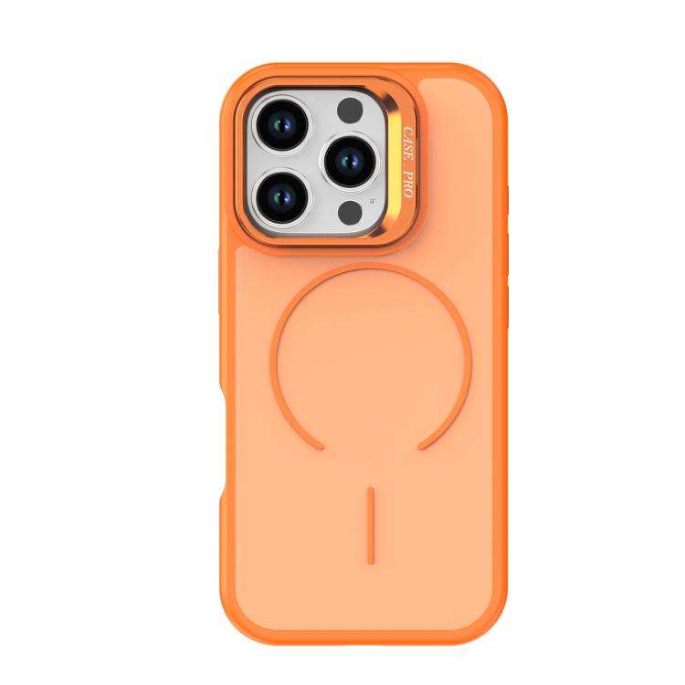 Bright Color Contrast Skin-feel Camera Bracket Magsafe Phone Case, For iPhone 16 Pro, For iPhone ...