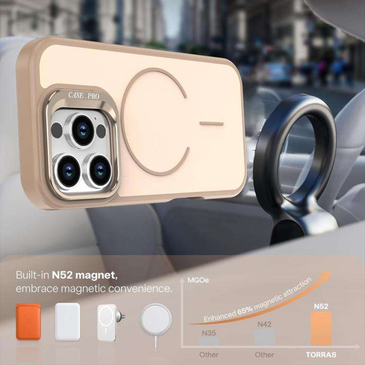 Bright Color Contrast Skin-feel Camera Bracket Magsafe Phone Case, For iPhone 16 Pro, For iPhone ...