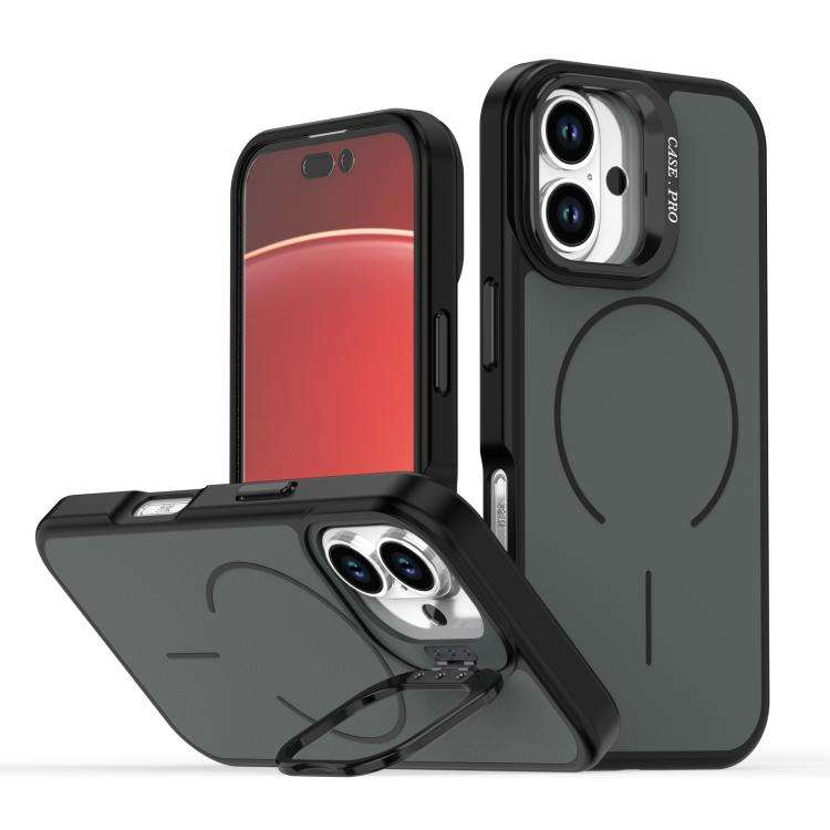 Bright Color Contrast Skin-feel Camera Bracket Magsafe Phone Case, For iPhone 16 Pro, For iPhone ...