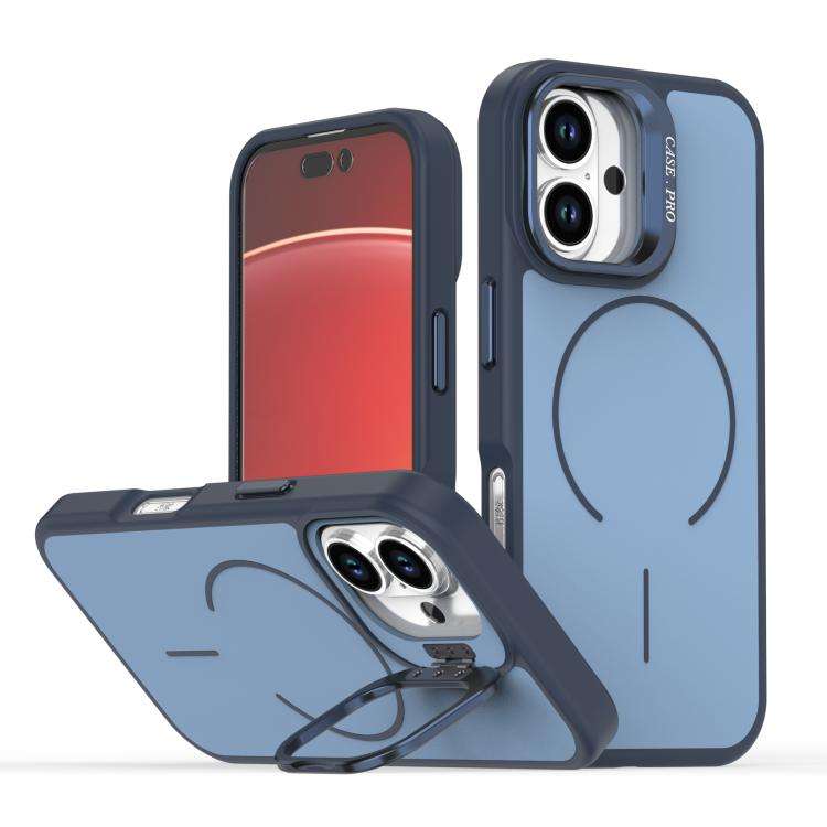 Bright Color Contrast Skin-feel Camera Bracket Magsafe Phone Case, For iPhone 16 Pro, For iPhone ...