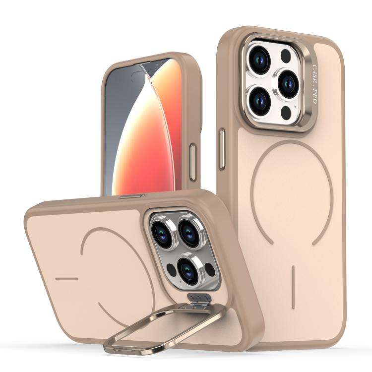 Bright Color Contrast Skin-feel Camera Bracket Magsafe Phone Case, For iPhone 16 Pro, For iPhone ...