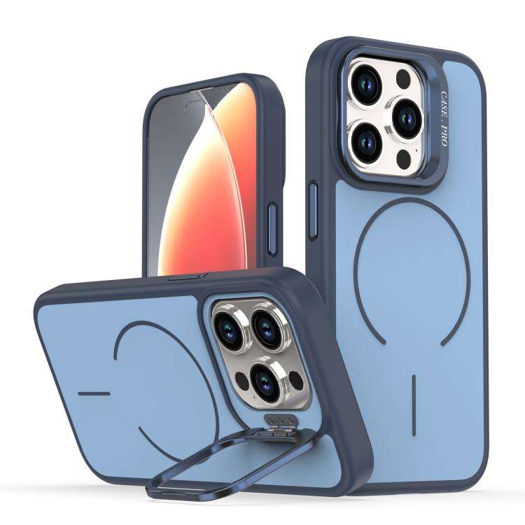 Bright Color Contrast Skin-feel Camera Bracket Magsafe Phone Case, For iPhone 16 Pro, For iPhone ...