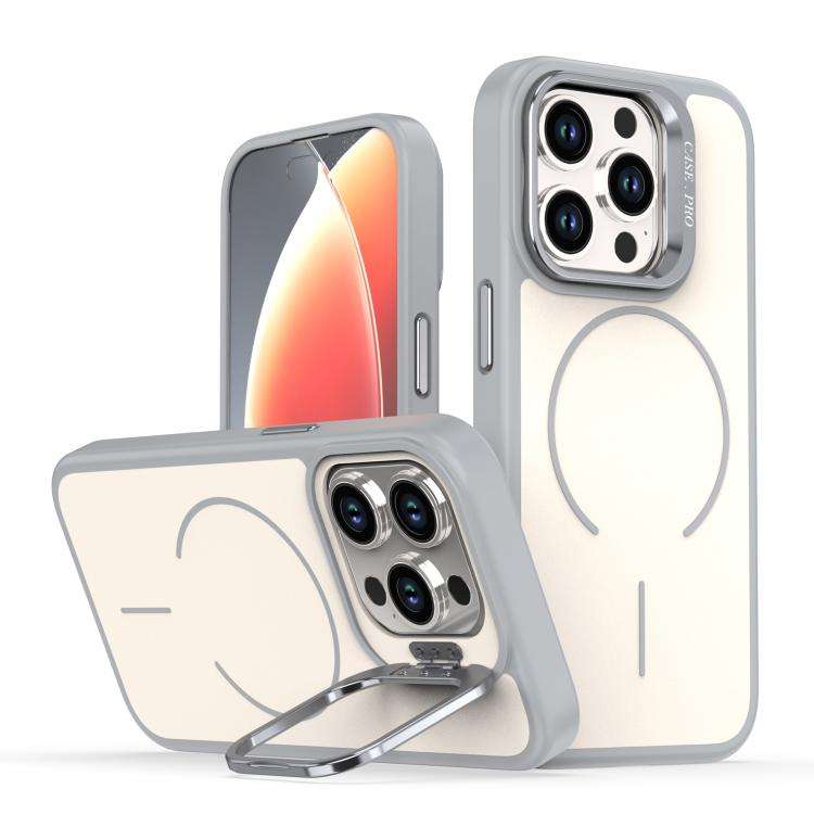 Bright Color Contrast Skin-feel Camera Bracket Magsafe Phone Case, For iPhone 16 Pro, For iPhone ...