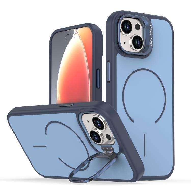 Bright Color Contrast Skin-feel Camera Bracket Magsafe Phone Case, For iPhone 16 Pro, For iPhone ...