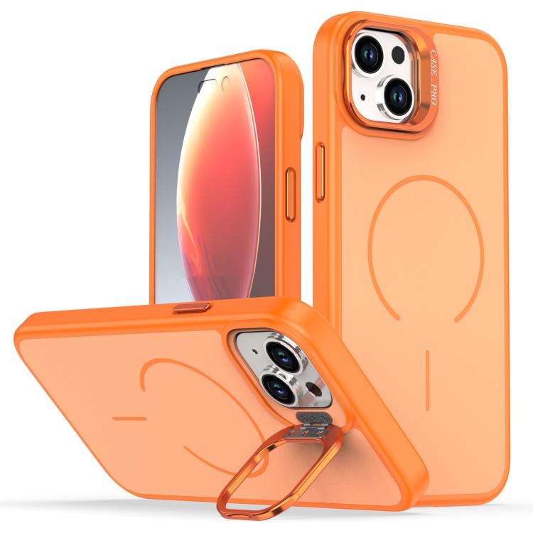 Bright Color Contrast Skin-feel Camera Bracket Magsafe Phone Case, For iPhone 16 Pro, For iPhone ...