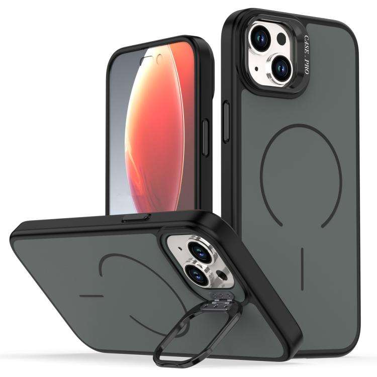 Bright Color Contrast Skin-feel Camera Bracket Magsafe Phone Case, For iPhone 16 Pro, For iPhone ...