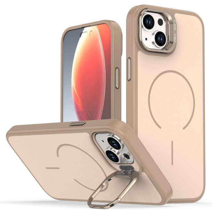 Bright Color Contrast Skin-feel Camera Bracket Magsafe Phone Case, For iPhone 16 Pro, For iPhone ...