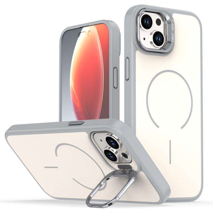 Bright Color Contrast Skin-feel Camera Bracket Magsafe Phone Case, For iPhone 16 Pro, For iPhone ...