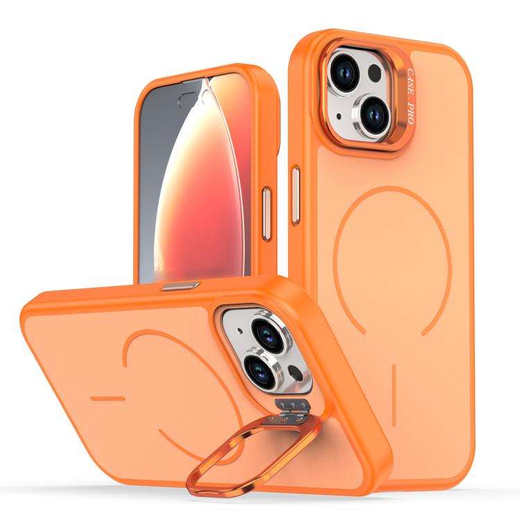 Bright Color Contrast Skin-feel Camera Bracket Magsafe Phone Case, For iPhone 16 Pro, For iPhone ...