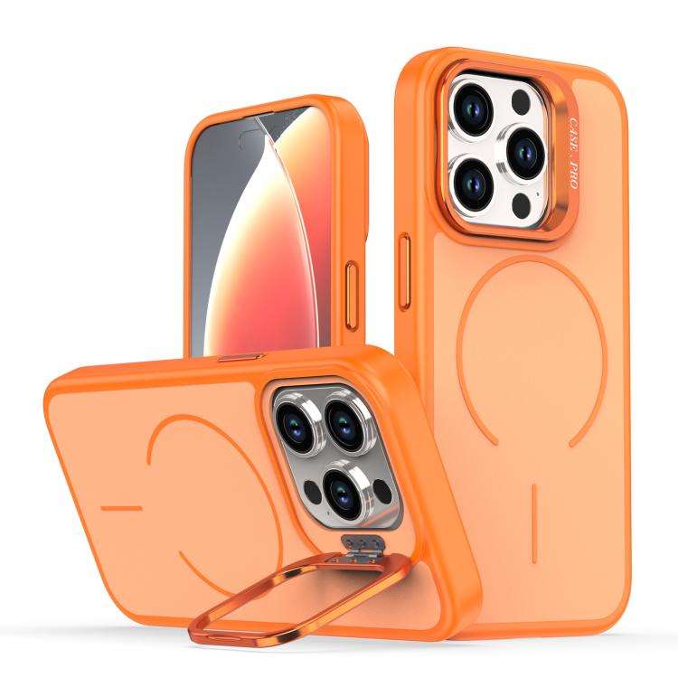 Bright Color Contrast Skin-feel Camera Bracket Magsafe Phone Case, For iPhone 14 Pro, For iPhone ...