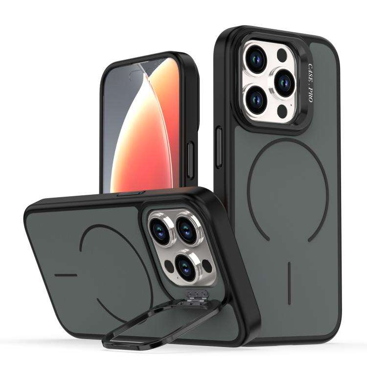 Bright Color Contrast Skin-feel Camera Bracket Magsafe Phone Case, For iPhone 14 Pro, For iPhone ...
