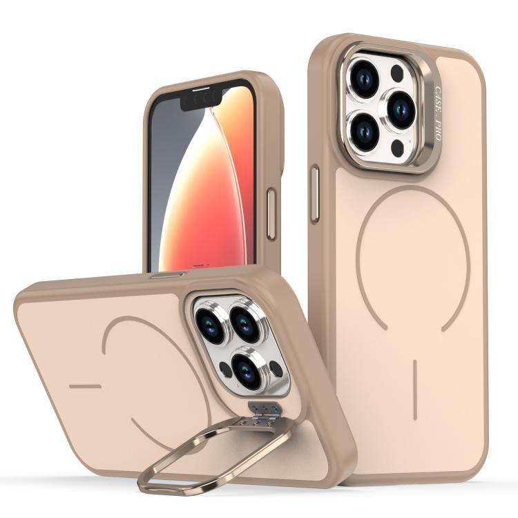 Bright Color Contrast Skin-feel Camera Bracket Magsafe Phone Case, For iPhone 14 Pro, For iPhone ...