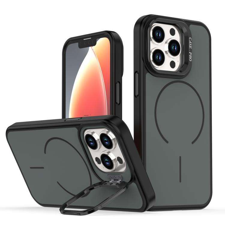 Bright Color Contrast Skin-feel Camera Bracket Magsafe Phone Case, For iPhone 14 Pro, For iPhone ...