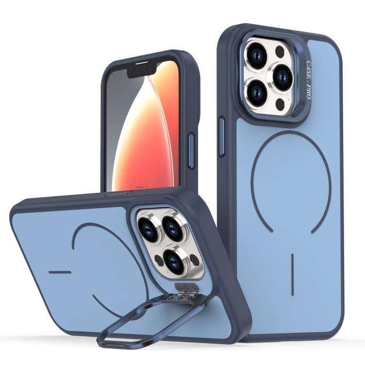 Bright Color Contrast Skin-feel Camera Bracket Magsafe Phone Case, For iPhone 14 Pro, For iPhone ...