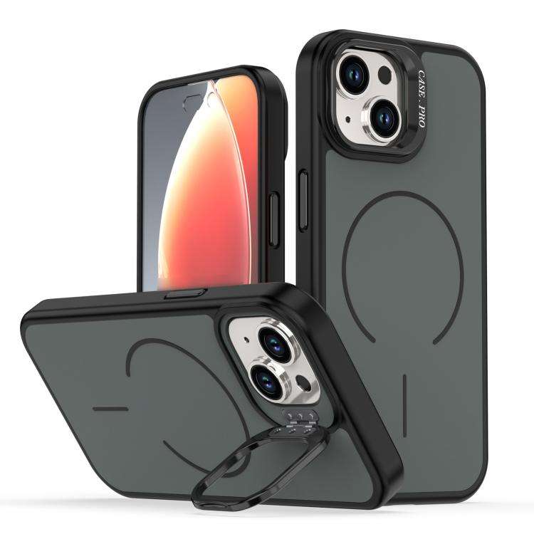 Bright Color Contrast Skin-feel Camera Bracket Magsafe Phone Case, For iPhone 14 Pro, For iPhone ...
