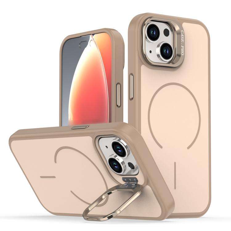 Bright Color Contrast Skin-feel Camera Bracket Magsafe Phone Case, For iPhone 14 Pro, For iPhone ...