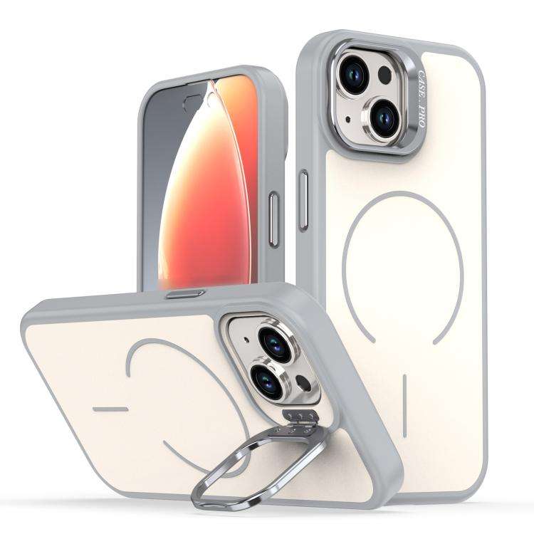 Bright Color Contrast Skin-feel Camera Bracket Magsafe Phone Case, For iPhone 14 Pro, For iPhone ...