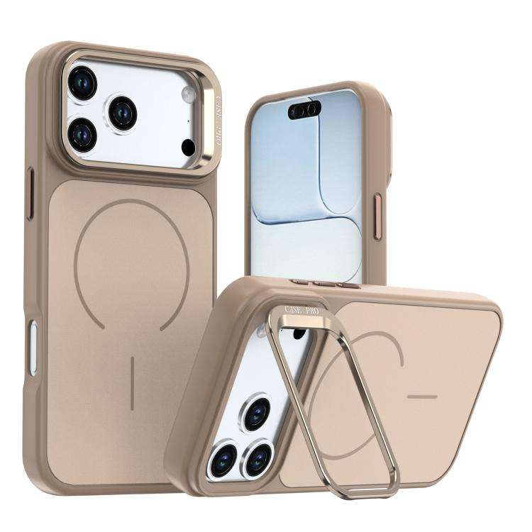 Bright Color Contrast Skin-feel Camera Bracket Magsafe Phone Case, For iPhone 18 Pro, For iPhone ...
