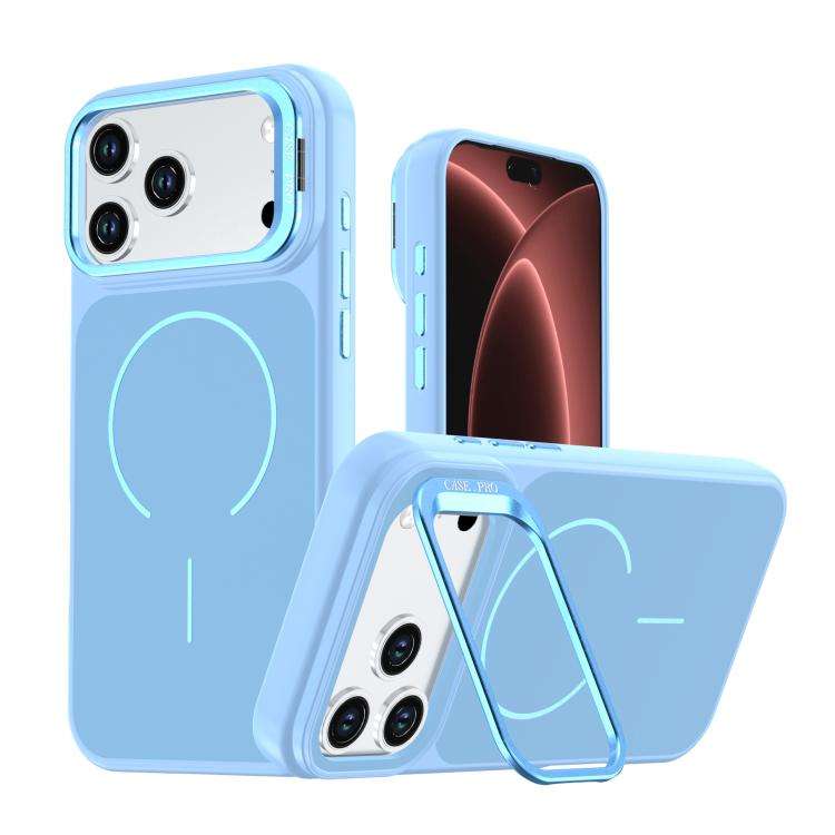 Bright Color Contrast Skin-feel Camera Bracket Magsafe Phone Case, For iPhone 18 Pro, For iPhone ...