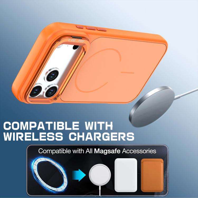 Bright Color Contrast Skin-feel Camera Bracket Magsafe Phone Case, For iPhone 18 Pro, For iPhone ...