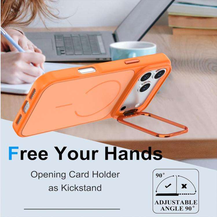 Bright Color Contrast Skin-feel Camera Bracket Magsafe Phone Case, For iPhone 18 Pro, For iPhone ...