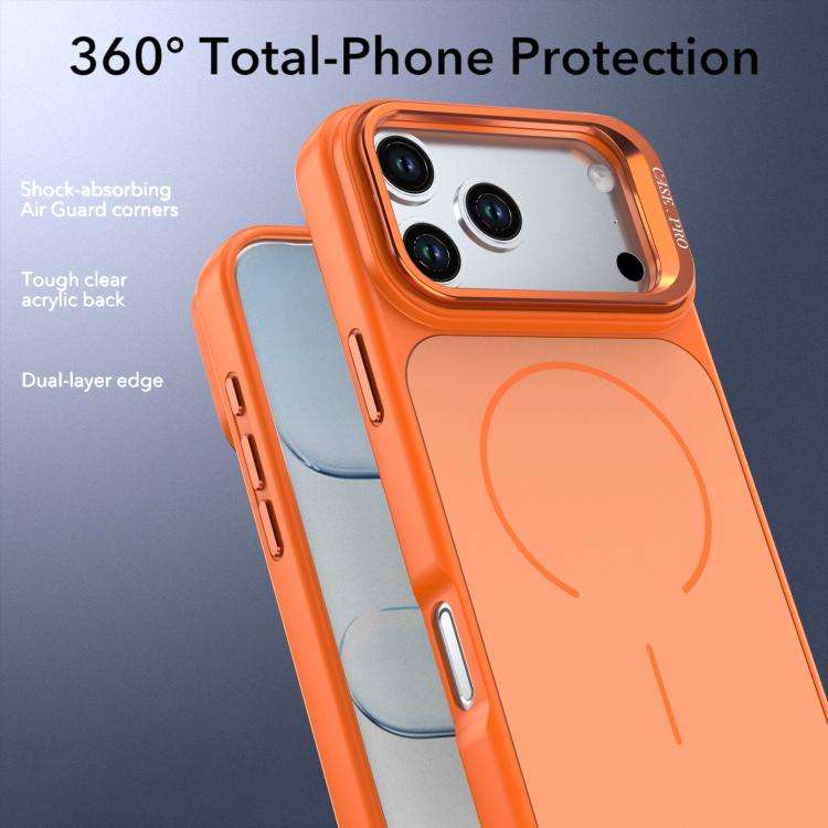 Bright Color Contrast Skin-feel Camera Bracket Magsafe Phone Case, For iPhone 18 Pro, For iPhone ...