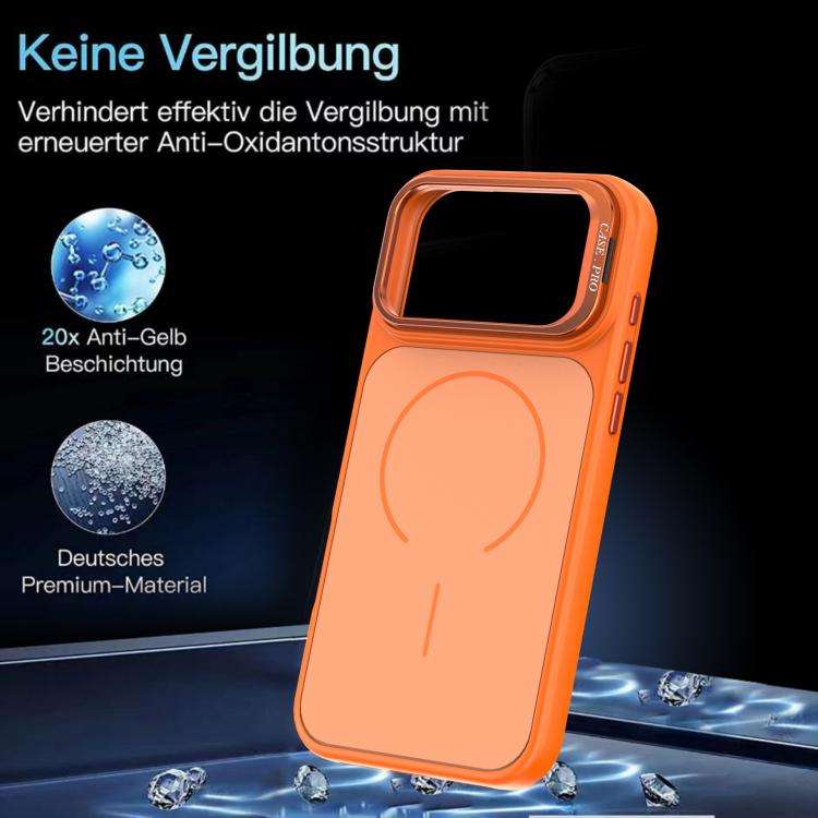Bright Color Contrast Skin-feel Camera Bracket Magsafe Phone Case, For iPhone 18 Pro, For iPhone ...