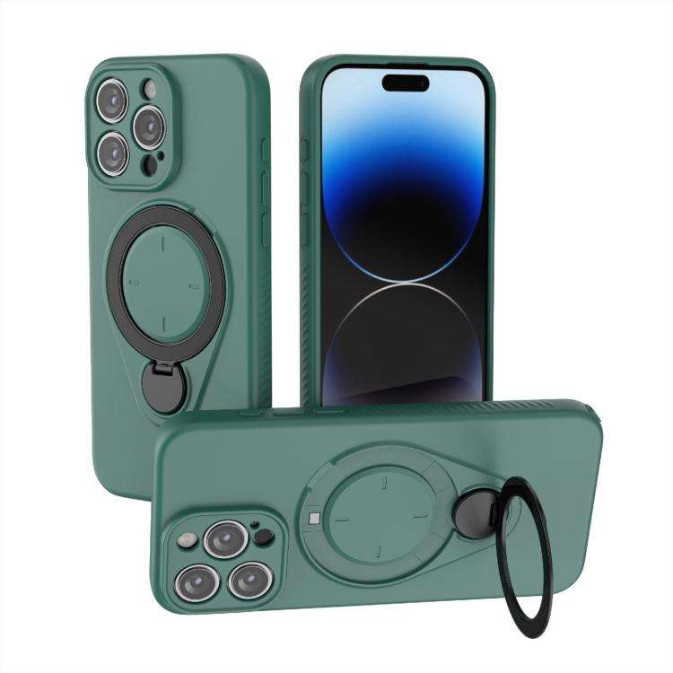 Ring Shield MagSafe TPU Phone Case with 360 Degree Rotating Holder, For iPhone 15 Pro Max, For iP...