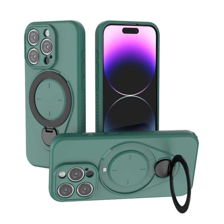 Ring Shield MagSafe TPU Phone Case with 360 Degree Rotating Holder, For iPhone 15 Pro Max, For iP...