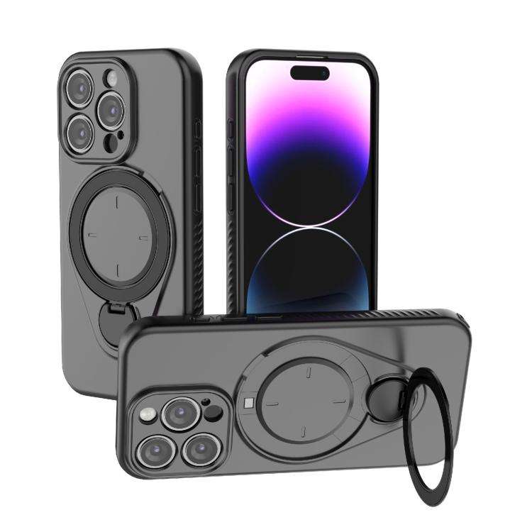 Ring Shield MagSafe TPU Phone Case with 360 Degree Rotating Holder, For iPhone 15 Pro Max, For iP...