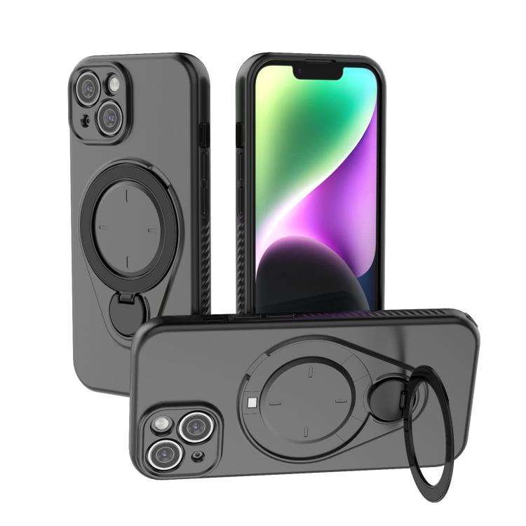 Ring Shield MagSafe TPU Phone Case with 360 Degree Rotating Holder, For iPhone 15 Pro Max, For iP...