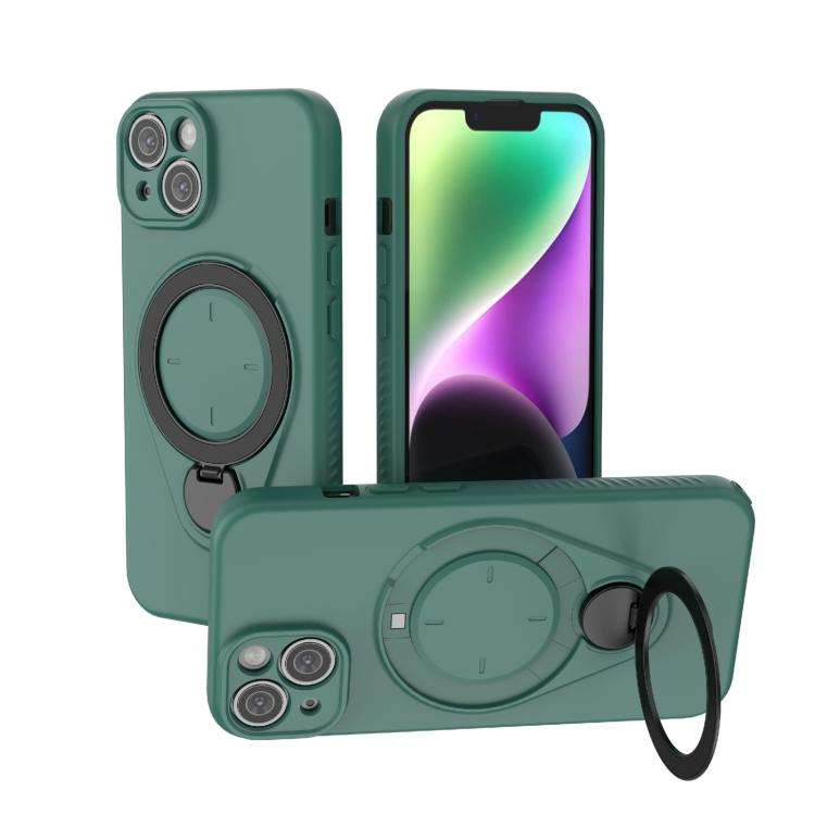 Ring Shield MagSafe TPU Phone Case with 360 Degree Rotating Holder, For iPhone 15 Pro Max, For iP...