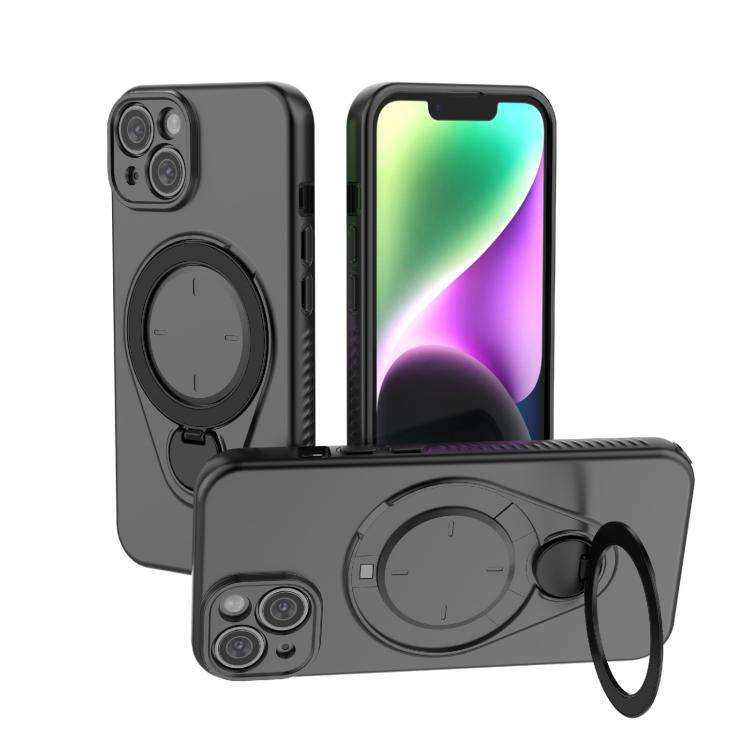 Ring Shield MagSafe TPU Phone Case with 360 Degree Rotating Holder, For iPhone 15 Pro Max, For iP...